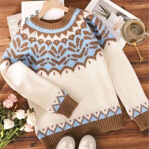 Alsol Lamesa Vintage Fair Isle Sweater